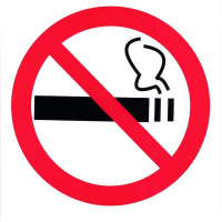 Знак Курить запрещено Гасзнак 200х200мм, пластик